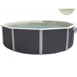 Bovengronds zwembad TOI Magnum rond 460x132 Compact Antraciet