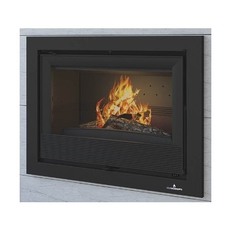 Holzeinsatz 3 Seiten verglast Bronpi Paris 90-3-C 14kW mit Turbine