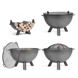 Kongo Cook King Premium Garden Brazier 85cm with 4 Accessories