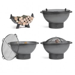 Brasero de Jardin FatBoy Cook King Premium 85cm avec 4 Accessoires