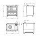 Pastilha de madeira Nordica Extraflame Inserto 60 4.0 7kW Ventilato