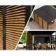 Bioclimatic pergola Habrita aluminum 2 sides suction cups imitation wood 10,80 m2