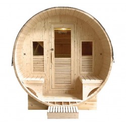 Sauna exterior Gaïa Luna 6 plazas Holl's en Epicea