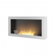 Infire Murall 1000 Bioethanol Fireplace with Glass 2 kW White