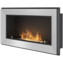 SIMPLEfire Frame 900 Edelstahl Bioethanol Kamin mit 1 Glasscheibe