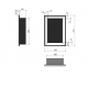 SIMPLEfire Frame 550 Chimenea de bioetanol de acero inoxidable con 1 panel de vidrio