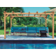 Freestanding solid wood pergola Valencia 500x400m 20m2