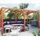 Freistehende Pergola aus Holz Fuengirola 500x300cm 15m2