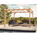 Vrijstaande houten pergola Linares 400x300cm 12m2