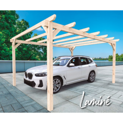 Wooden carport for cars 5x3m Badajoz 15m2 Maderland