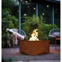 Round Corten Steel Fire Bowl 70cm Infire