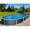 Azuro Piscina Ovale 5,5x3,7x1,2 Freestanding o Interrata Grafite