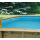 Piscina Madera Ubbink Océa 430 H120cm Forro Azul