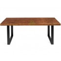 Annette Premium Mesa de Comedor de Madera 1.95x0.96m Color Nogal