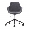 Bürostuhl in Dunkelgrau und Aluminium mit mattschwarzem Finish Tisia VeryForma