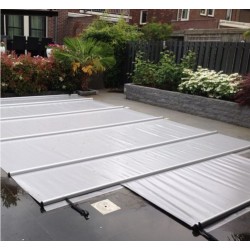 Couverture à barres piscine bois rectangle 6x3m BWT myPOOL gris Couverture à barres piscine bois rectangle 6x3m BWT myPOOL gris