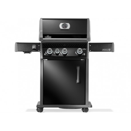 Barbacoa de gas Napoleon Rogue® PRO 425 negra BB SIZZLE ZONE™ y 4 quemadores incluyendo un lado