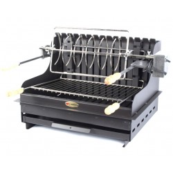 Le Marquier Mendy Barbacoa de acero negro con asador 62x45