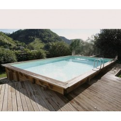 Ubbink Azura Houten Zwembad 300x430 H126cm Beige Liner