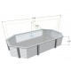 Piscine Bois Ubbink Azura 400x610 H120cm Liner beige
