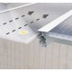 Pérgola de pared Olympia 3x4,25m de aluminio blanco y policarbonato Canopia