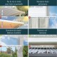 Pérgola de pared Olympia 3x4,25m de aluminio blanco y policarbonato Canopia