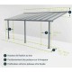 Olympia 3x4,25 m Wandpergola aus Weißaluminium und Canopia Polycarbonat