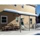 Pérgola de pared Olympia 3x4,25m de aluminio blanco y policarbonato Canopia