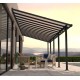 Pérgola de pared Olympia 3x7,30m de aluminio gris y policarbonato Canopia