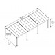 Pérgola de pared Olympia 3x7,30m de aluminio gris y policarbonato Canopia
