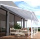 Pérgola de pared Olympia 3x5,46m de aluminio blanco y policarbonato Canopia