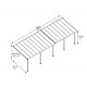 Pérgola de pared Olympia 3x5,46m de aluminio blanco y policarbonato Canopia