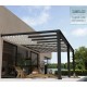 Pergola adossée Stockholm 3.5x6.6m aluminium Gris anthracite et toit transparent Canopiaonate Canopia