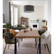 Set of 6 Beige Velvet Chairs with Ergonomic Back Black Legs VeryForma