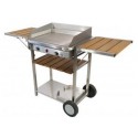 Plancha gas acero inoxidable Baila 5KW TONIO en carro - SavorCook selecciona