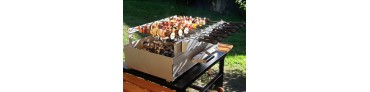 Barbecue e Grills con legno e carbone